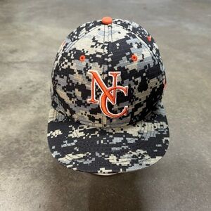 The Game Pro Fit Hat 7 1/2 NC Logo Digital Camo Fitted Baseball Cap